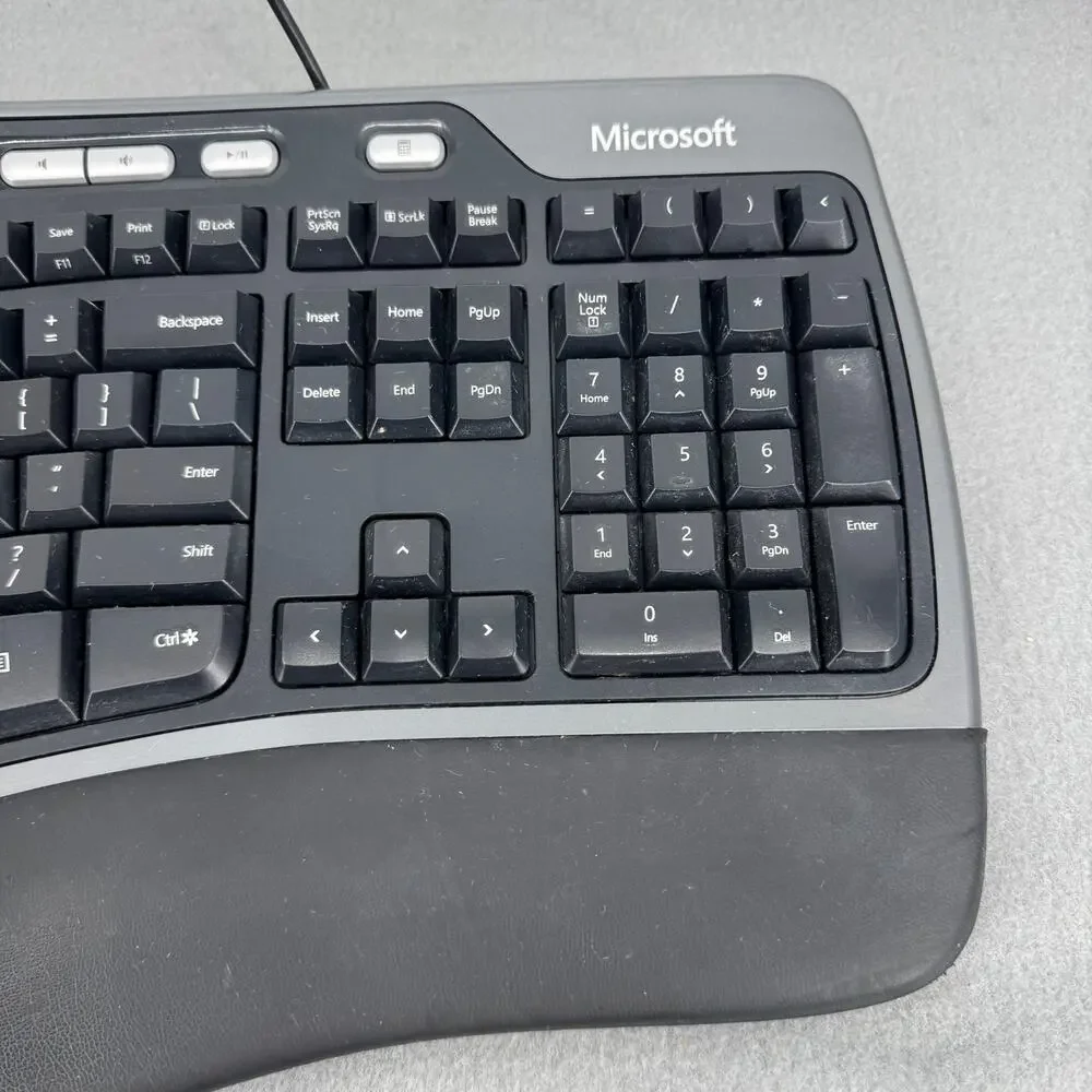 Microsoft Natural Ergonomic Keyboard 4000 v1.0 Model KU-0462 USB Tested